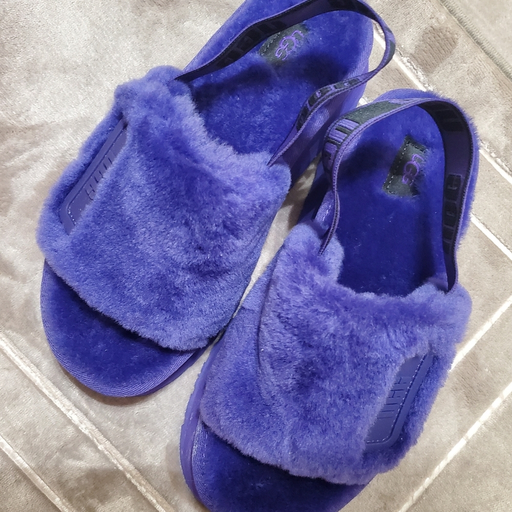 UGG Disco Slide Violet Night Women's Platform Slipper Sandals 1112258 Size 7,8